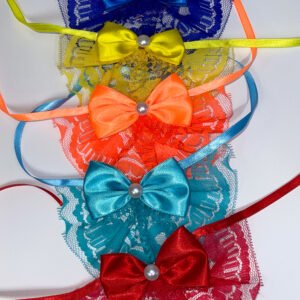 Laçarote de renda para Fêmea - 05 unidades variadas