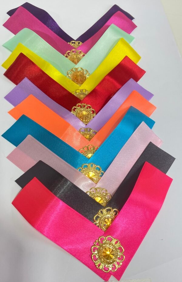 Gola Broche Dourado - 05 unidades cores variadas