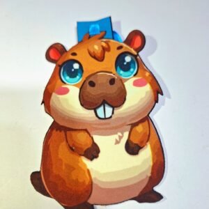 Gravata 3D - Capivara Azul 01 uni