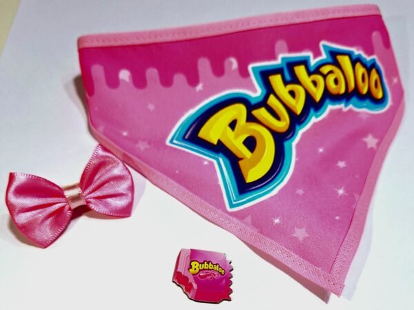 Kit Bandana M + Laço + adesivo Bubbaloo