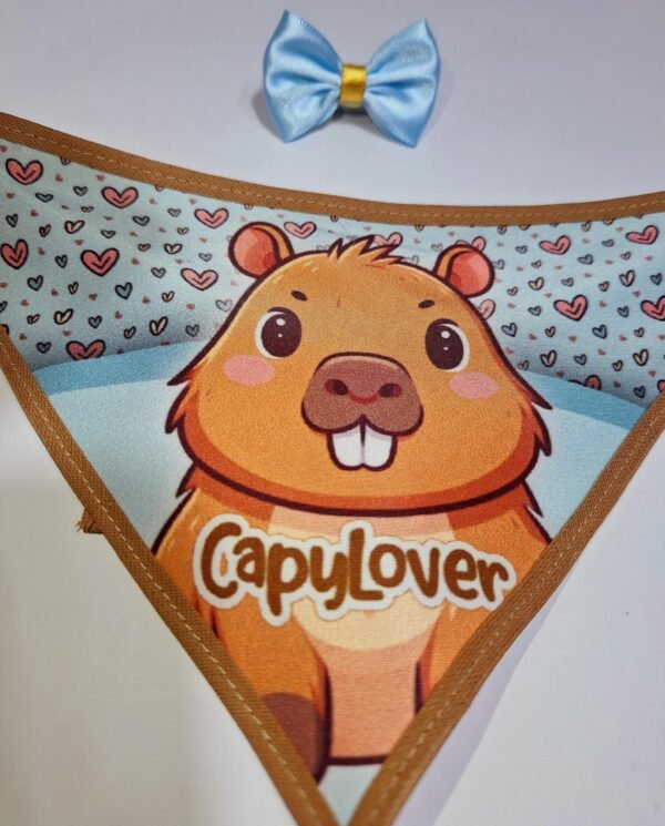 Kit Bandana M + Laço - Capivara macho