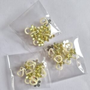 Penteados Flor de pedra Verde Água P